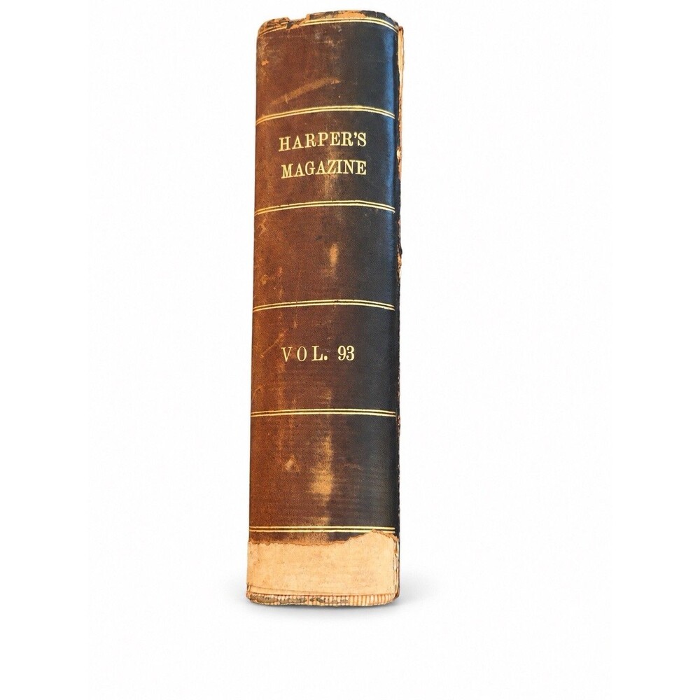 1896 Harper’s New Monthly Magazine Vol. 93 Antique Book. June 1896-Nov 1896